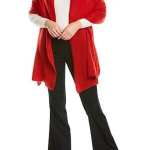 Portolano Lightweight Cashmere Wrap. "Bold Red." New in Original Plastic.